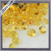 Twinkle Round Shape Natural Yellow Quartz